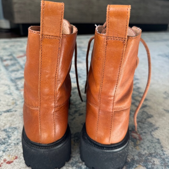 MADEWELL RAYNA like new cognac leather combat boots - Picture 4 of 7